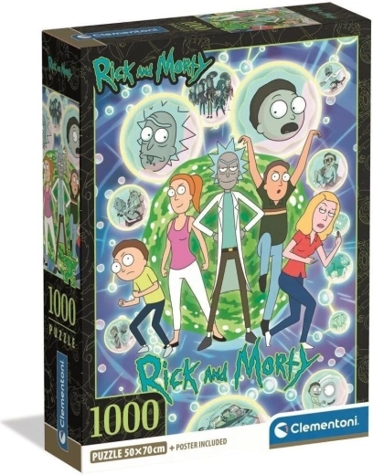 Παζλ Clementoni Rick and Morty: πολυσυμπαντικό κολάζ 1000 κομμάτια