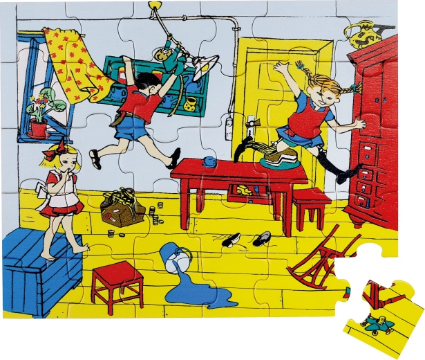 Ξύλινο παζλ Pippi Φακιδομύτη 30 κομμάτια
