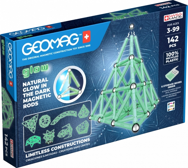 Σετ κατασκευών Geomag Glow 142 τεμαχίων