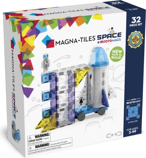 Μαγνητικό σετ κατασκευών MAGNA-TILES Διάστημα (32 τεμάχια)