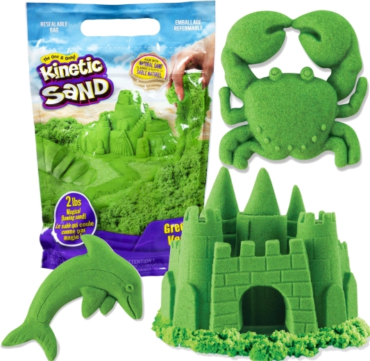 Πράσινη κινητική άμμος Kinetic Sand 930 g