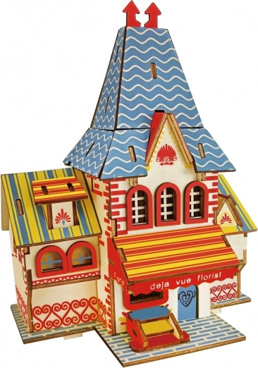Woodcraft ξύλινο 3D παζλ ανθοπωλείο