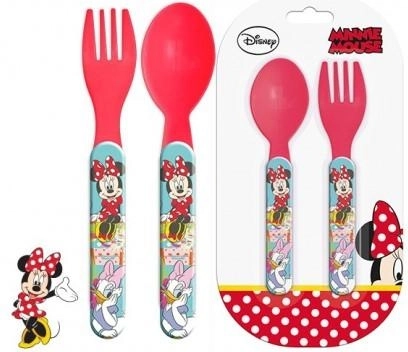 Πλαστικό μαχαιροπίρουνο Minnie - 1 τεμάχιο