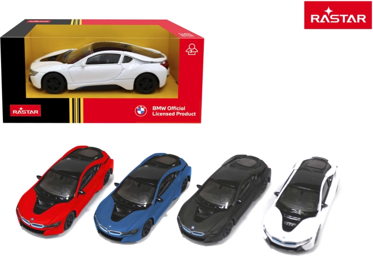 Μοντέλο αυτοκινήτου Rastar BMW i8 1:43 κόκκινο - 1 τεμάχιο
