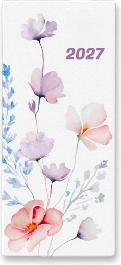 Μηνιαίο ημερολόγιο Flowers 2027 σε θήκη PVC