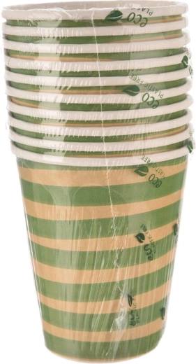 Χάρτινα ποτήρια Jungle πράσινα 250 ml (10 τεμ.)