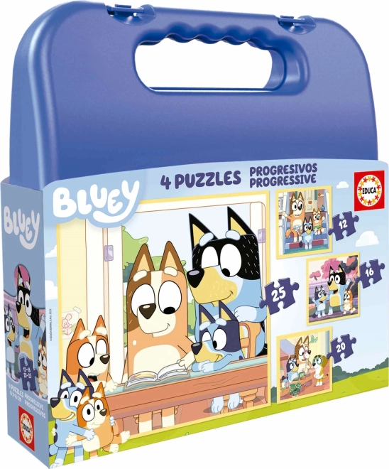 Παζλ σε βαλιτσάκι Bluey 4 σε 1