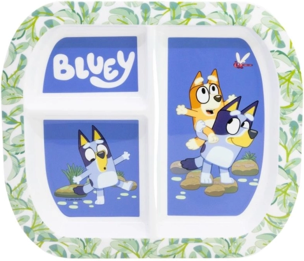 Διαιρεμένο πλαστικό πιάτο Bluey - 1 τεμάχιο