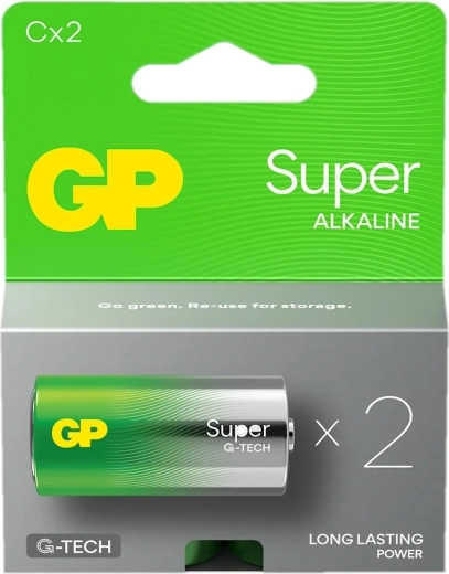 Αλκαλικές μπαταρίες C LR14 GP Super, 2 τεμ.
