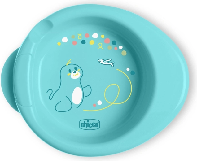 Chicco αντιολισθητικό θερμικό πιάτο Warmy teal 6m+