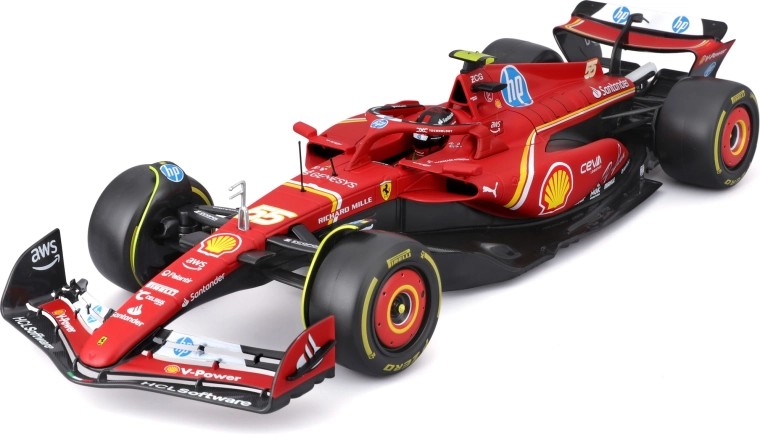 Μοντέλο αυτοκινήτου Formula 1 Ferrari SF-24 1:18 με οδηγό τον Carlos Sainz από την Bburago