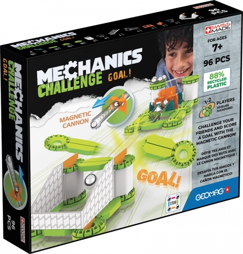 Μαγνητικό κατασκευαστικό σετ GEOMAG Mechanics Challenge 96 τεμαχίων