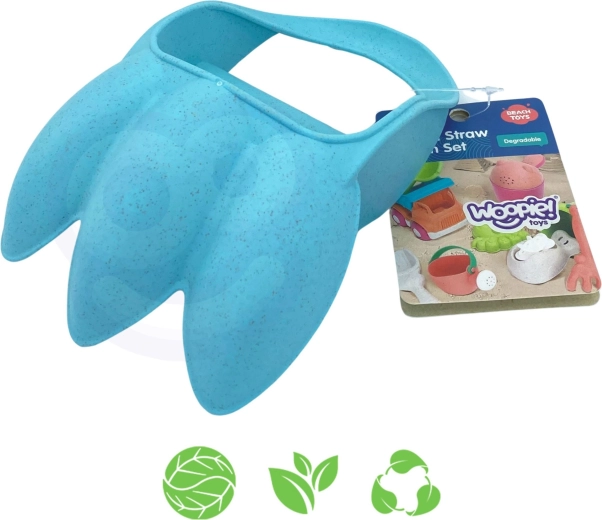 Woopie Green τσουγκράνα και φτυαράκι για άμμο από βιοδιασπώμενο υλικό
