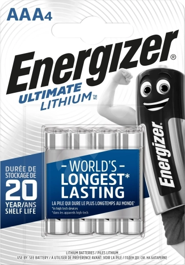 Μπαταρίες λιθίου AAA ENERGIZER Ultimate Lithium 1,5 V – 4 τεμ.