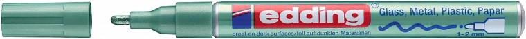 Λακ μαρκαδόρος μεταλλικός πράσινος Edding 751