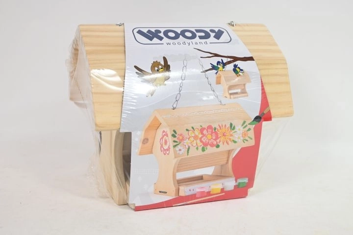 WOODYLAND Ξύλινη ταΐστρα πουλιών για ζωγραφική