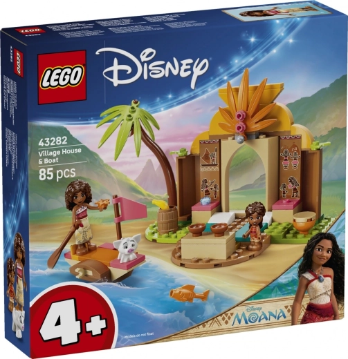 LEGO Disney Vaiana καλύβα στο χωριό και βάρκα