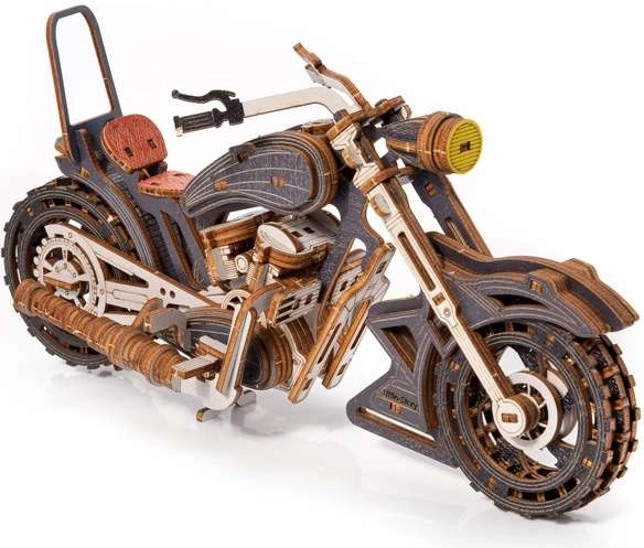 Little Story 3D ξύλινο παζλ μοτοσικλέτας Yankee Chopper γκρι