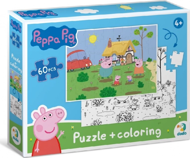 DODO παζλ διπλής όψης Peppa Pig 60 κομμάτια – Εξοχικό