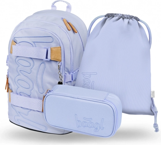 Σχολικό σετ Baagl Skate Lilac – σακίδιο, κασετίνα και σακούλα
