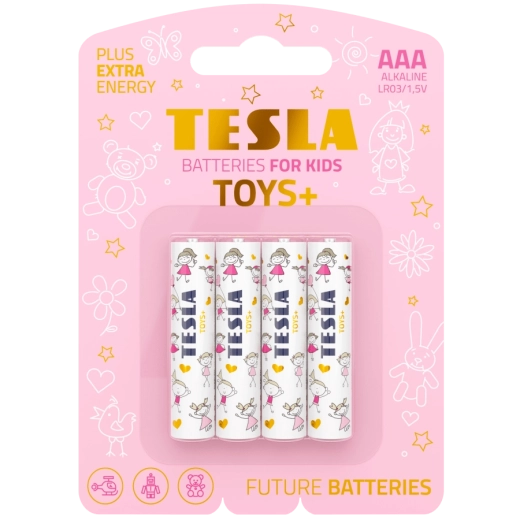 Αλκαλικές μπαταρίες AAA TESLA Toys+ Girl, 4 τεμ.