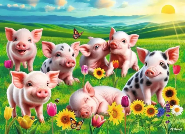 Ravensburger Puzzle χαριτωμένα γουρουνάκια 60 κομμάτια