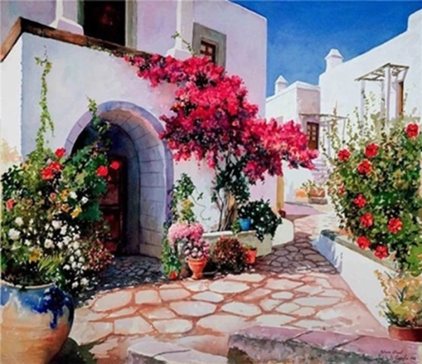 Norimpex ζωγραφική με αριθμούς Μεσογειακός δρόμος 40 × 50 cm