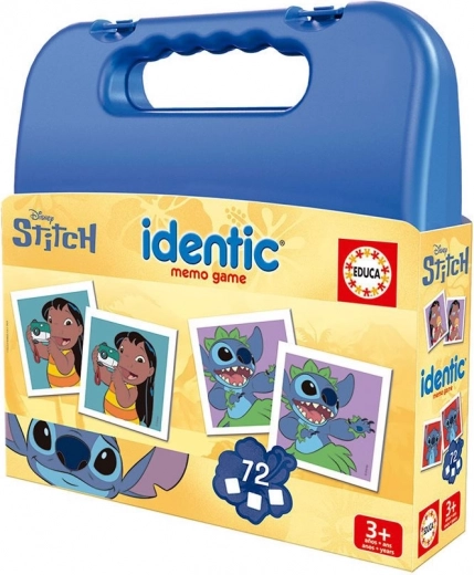 EDUCA Παιχνίδι μνήμης (Pexeso) Βαλιτσάκι Stitch 72 καρτελάκια