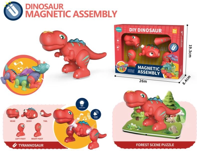 Διαδραστικός δεινόσαυρος Tyrannosaurus Rex με φως και ήχο
