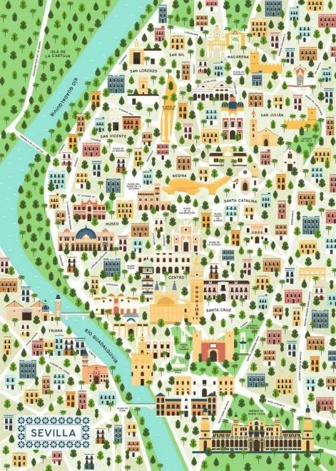Παζλ Ravensburger Χάρτης της Σεβίλλης 1000 κομμάτια