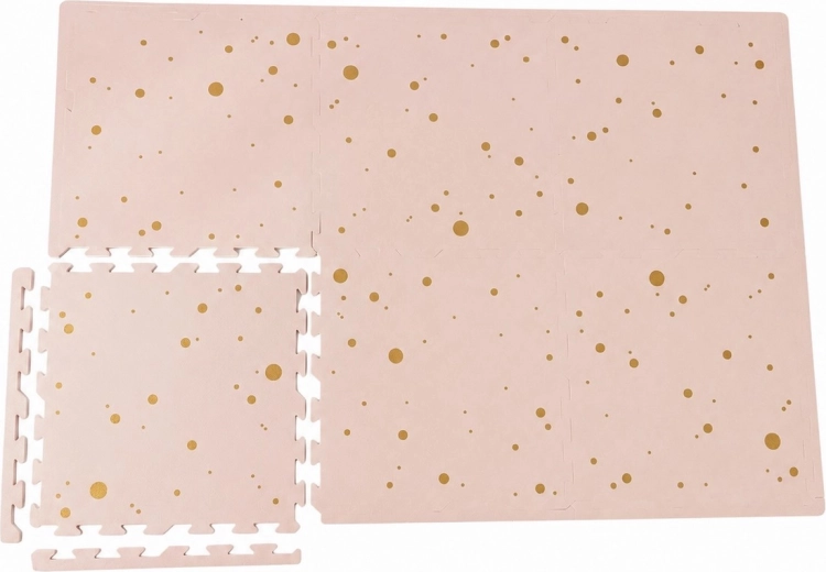 NIDO NIDO αφρώδες χαλάκι παιχνιδιού Pink and Gold Confetti