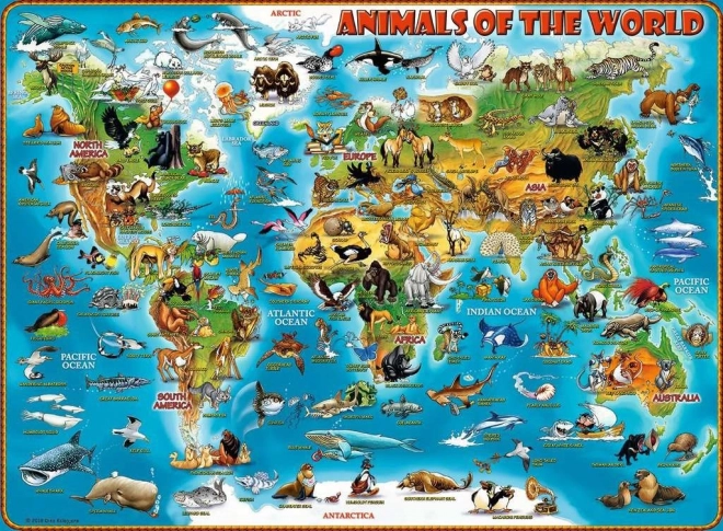 Παζλ RAVENSBURGER Ζώα του κόσμου XXL 300 κομμάτια