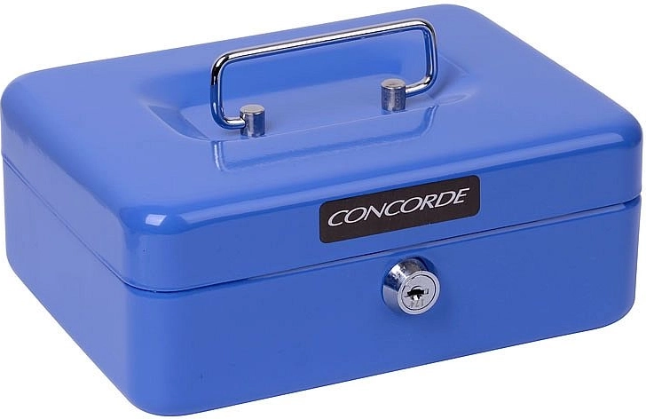 Μεταλλικό κουτί χρημάτων Concorde 20 cm, μπλε