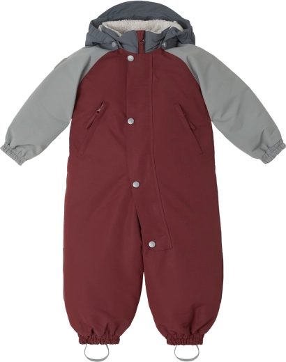Χειμερινή ολόσωμη φόρμα Leokid Color Block Redwood μέγεθος 80 (12–18 μηνών)