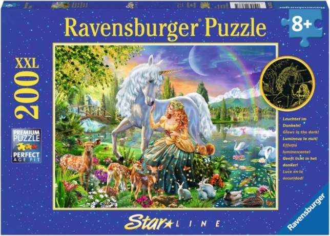 Φωσφορίζον παζλ Ravensburger Μαγική ομορφιά XXL 200 κομμάτια