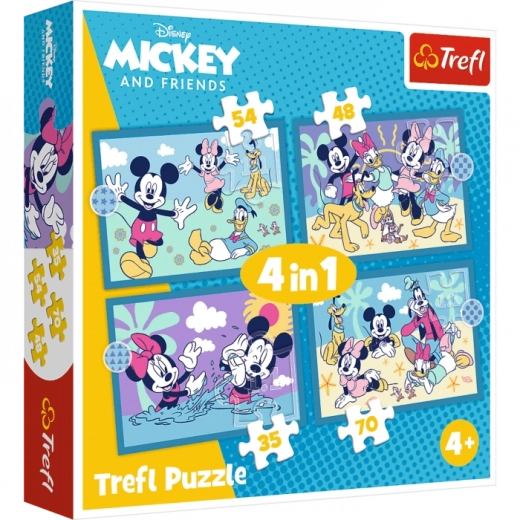 Παζλ Trefl 4 σε 1 – Χαρούμενες ιστορίες MICKEY MOUSE