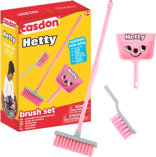 Παιδικό σετ καθαρισμού Hetty ροζ – σκουπάκι, φαράσι και σκούπα