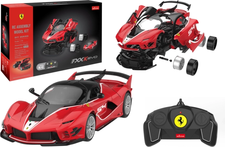 Κατασκευαστικό σετ RASTAR 1:18 FERRARI FXX-K EVO κόκκινο, 88 τεμάχια – μοντέλο RC