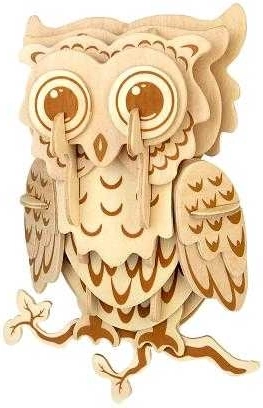 Woodcraft ξύλινο 3D παζλ κουκουβάγια