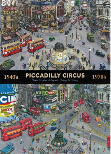 Παζλ Piccadilly Circus μέσα στις δεκαετίες 1000 κομμάτια GIBSONS