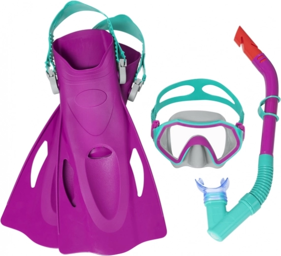 Bestway Hydro Swim Firefish παιδικό σετ για κολύμβηση με αναπνευστήρα με μάσκα, αναπνευστήρα και βατραχοπέδιλα, μπλε (7+)