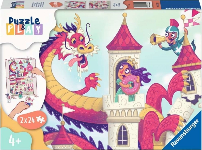 Ravensburger Puzzle & Play: βασίλειο των ντόνατ – 2×24 κομμάτια