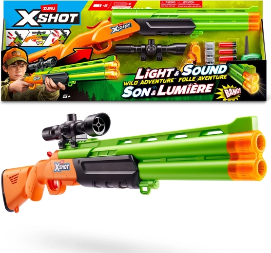 X-SHOT τουφέκι με σκοπευτικό, 6 αφρώδη βελάκια