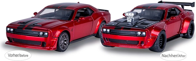 Μεταλλικό μοντέλο Dodge Challenger SRT Jailbreak 1:36 κόκκινο 2 σε 1