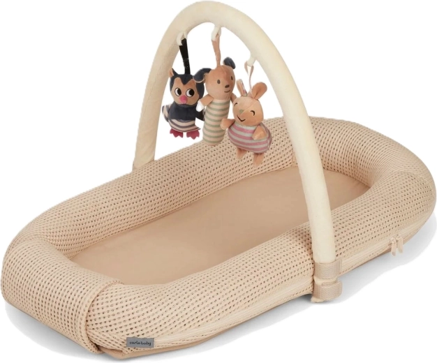 Carlo Baby φωλίτσα μωρού με αψίδα παιχνιδιών beige