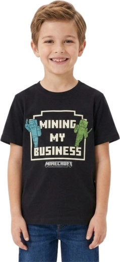 Παιδικό βαμβακερό μπλουζάκι Minecraft Creeper πράσινο