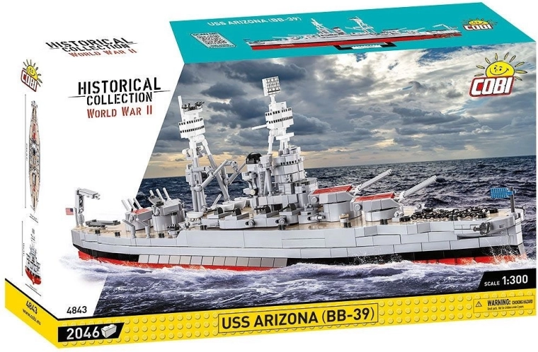 Κατασκευαστικό σετ COBI USS Arizona BB-39 – θωρηκτό 1:300 (2046 κομμάτια)