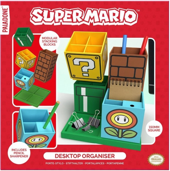 Οργανωτής Super Mario – αρθρωτή θήκη για μολύβια με ξύστρα