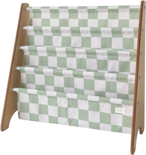 3 Sprouts βάση για βιβλία recycled checkerboard green