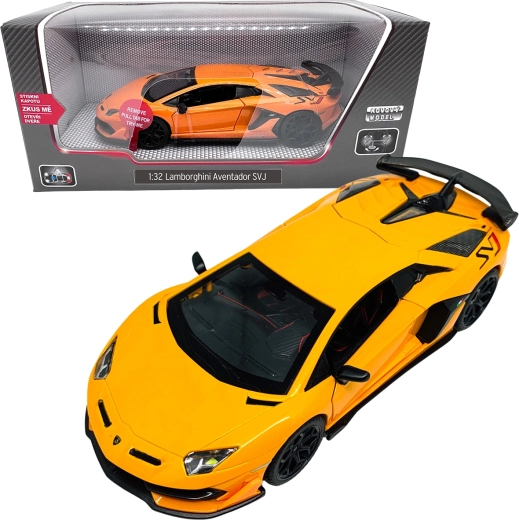 Μεταλλικό μοντέλο 1:32 Lamborghini Aventador SVJ – πορτοκαλί